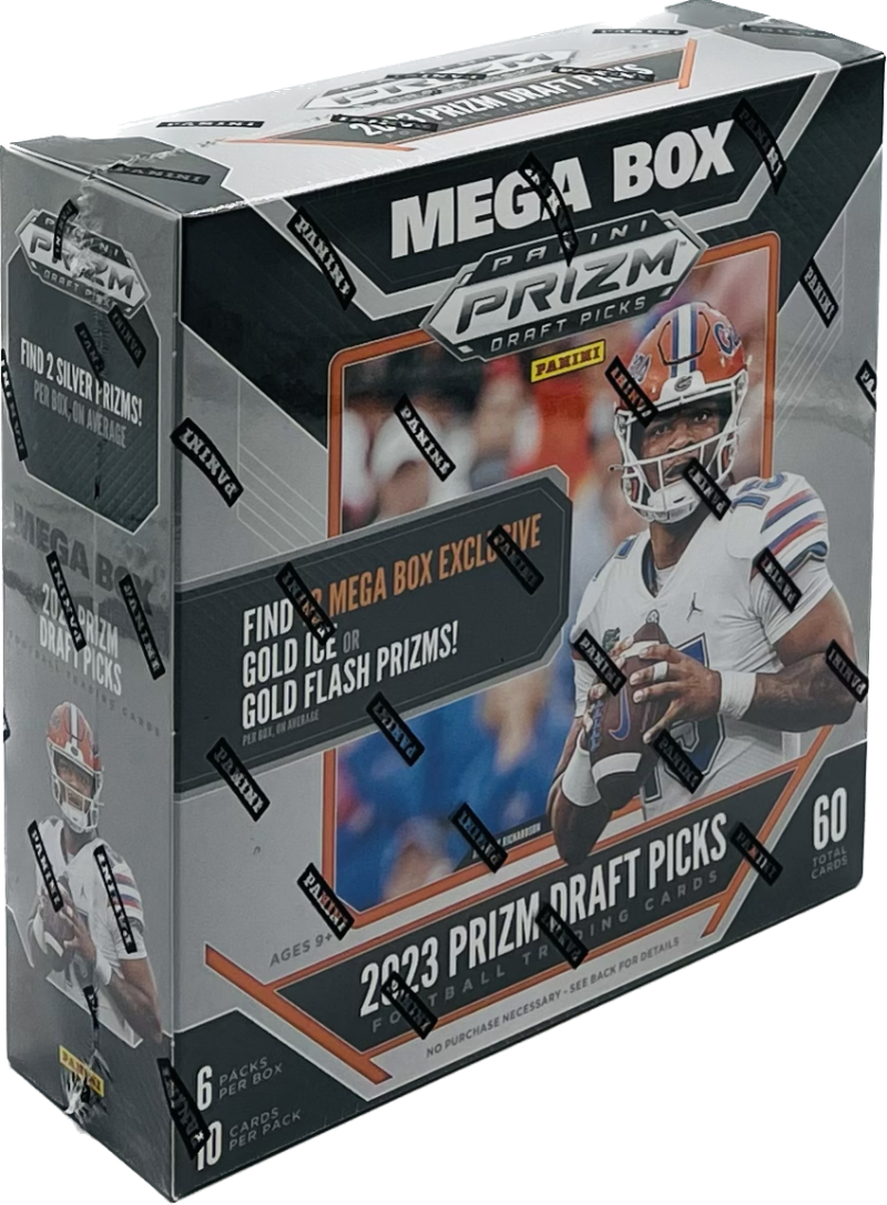 2023 Panini Prizm Draft Picks Football Mega Box (Gold Flash Prizms!) Image 1