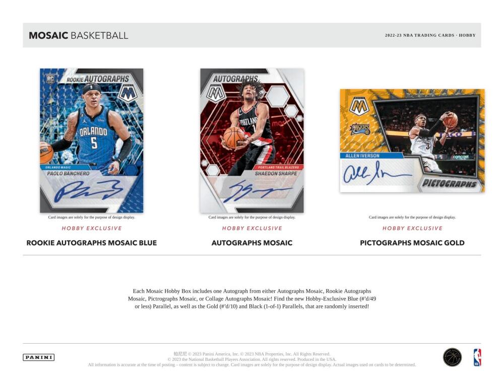 2022-23 Panini Mosaic Basketball Hobby Box Image 4