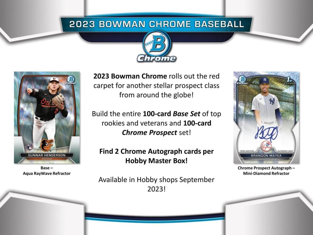 2023 Bowman Chrome Baseball Hobby Box Image 4