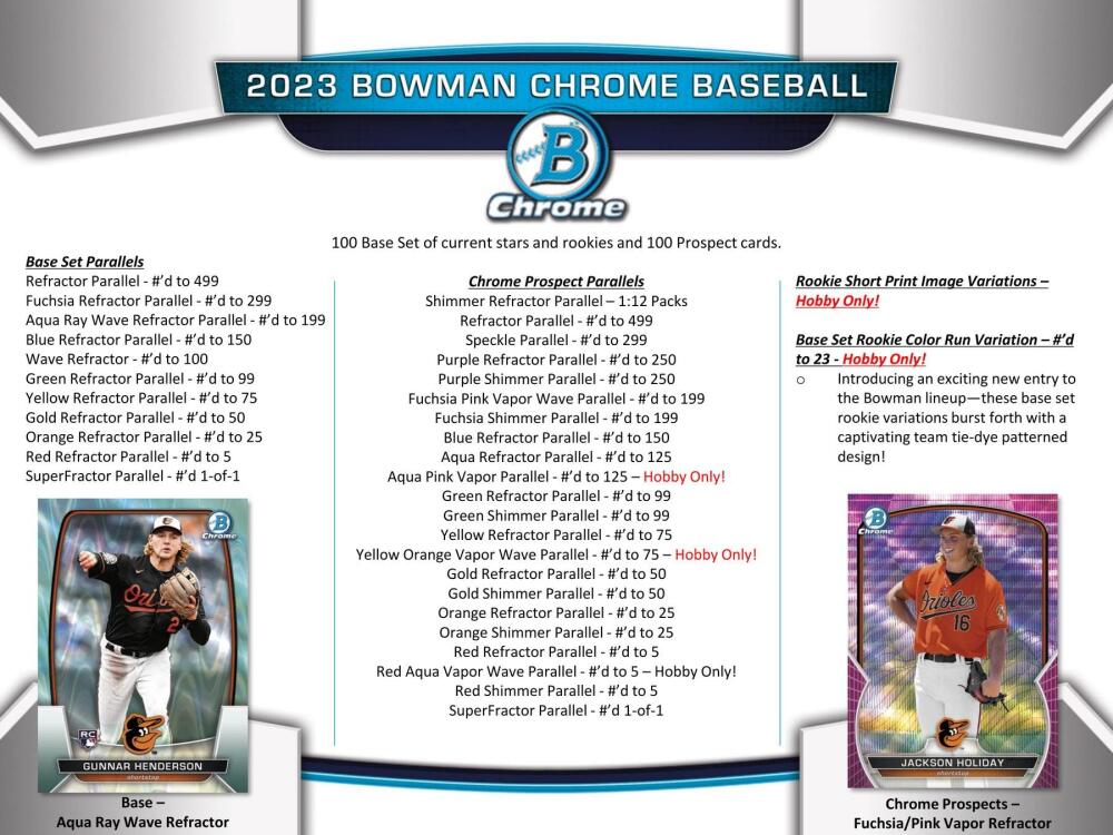 2023 Bowman Chrome Baseball Hobby Box Image 5