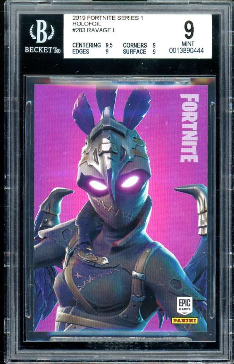 Ravage Card 2019 Fortnite Series 1 Holofoil USA #283 (pop 3) BGS 9 (9.5 9 9 9) Image 1