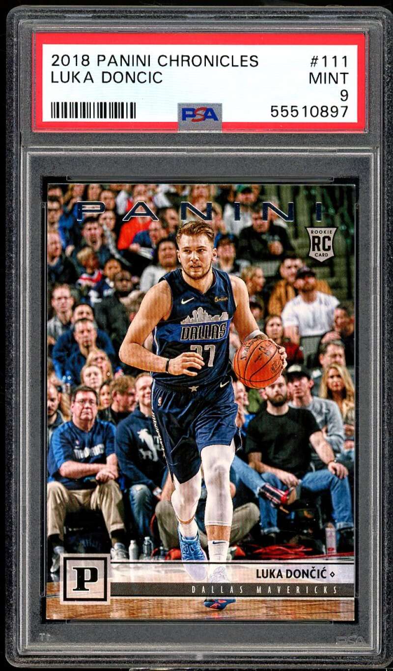 Luka Doncic Rookie Card 2018-19 Panini Chronicles #111 PSA 9 Image 1