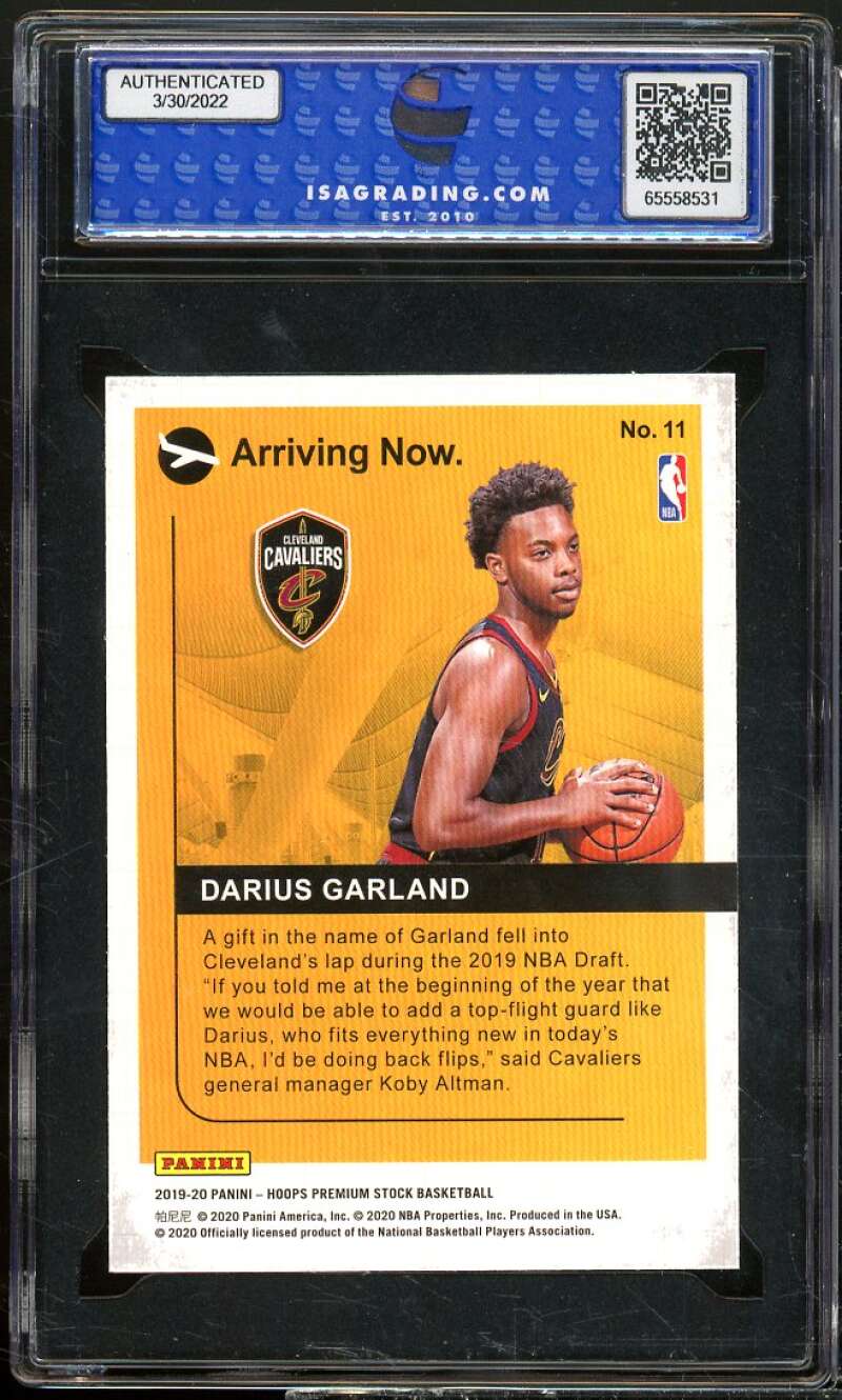 Darius Garland Rookie Card 2019-20 Hoops Premium Stock AN #11 ISA 10 GEM MINT Image 2