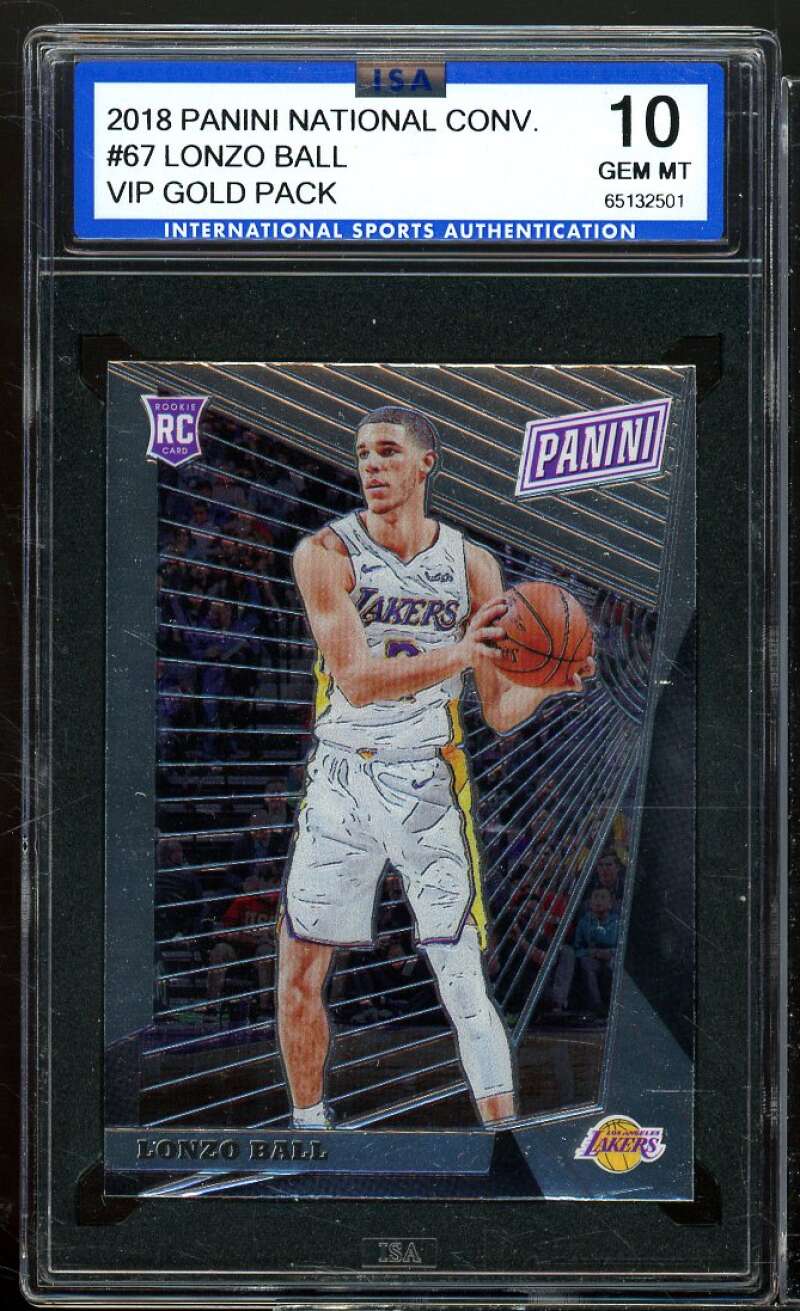 Lonzo Ball Rookie Card 2018 National Convention VIP Gold Pack #67 Image 1