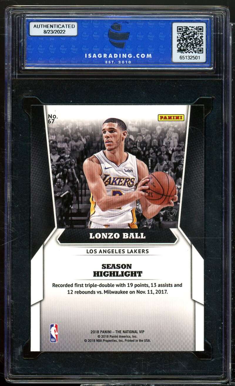 Lonzo Ball Rookie Card 2018 National Convention VIP Gold Pack #67 Image 2