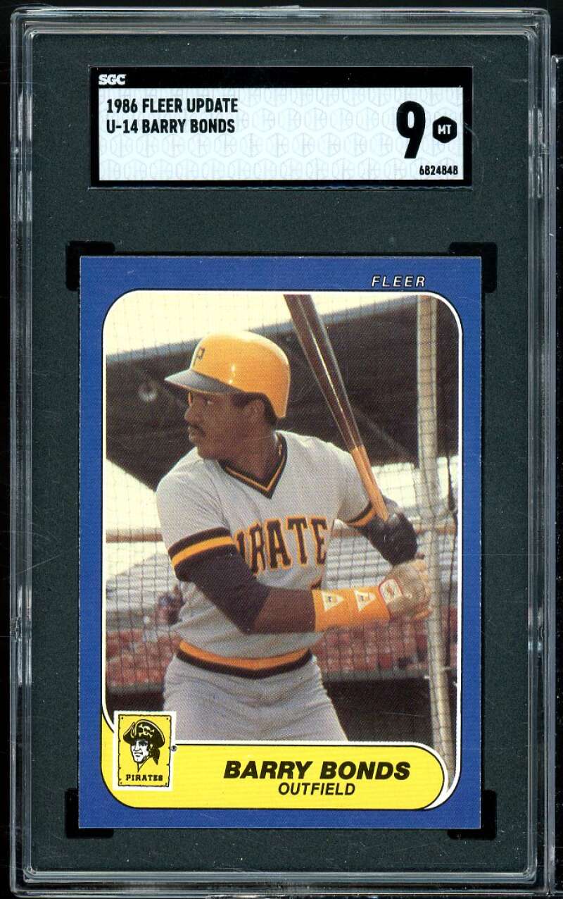 Barry Bonds Rookie Card 1986 Fleer Update #U-14 Image 1