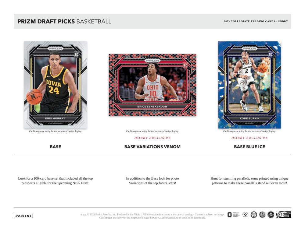 2023-24 Panini Prizm Draft Picks Basketball Hobby Box Image 3