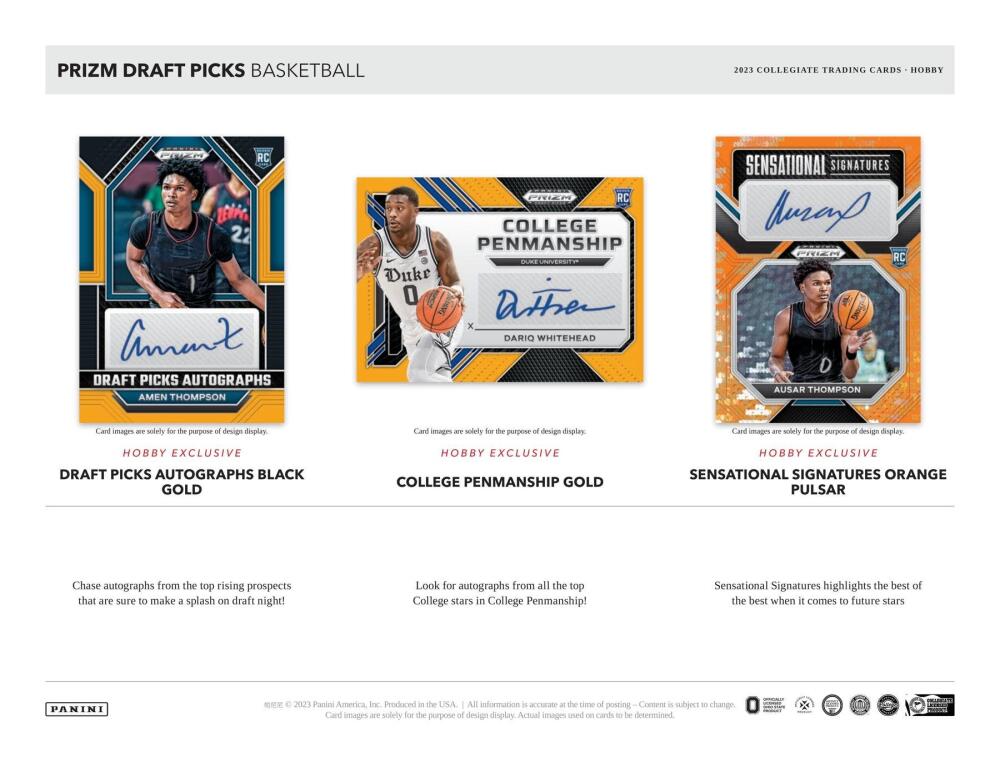 2023-24 Panini Prizm Draft Picks Basketball Hobby Box Image 5