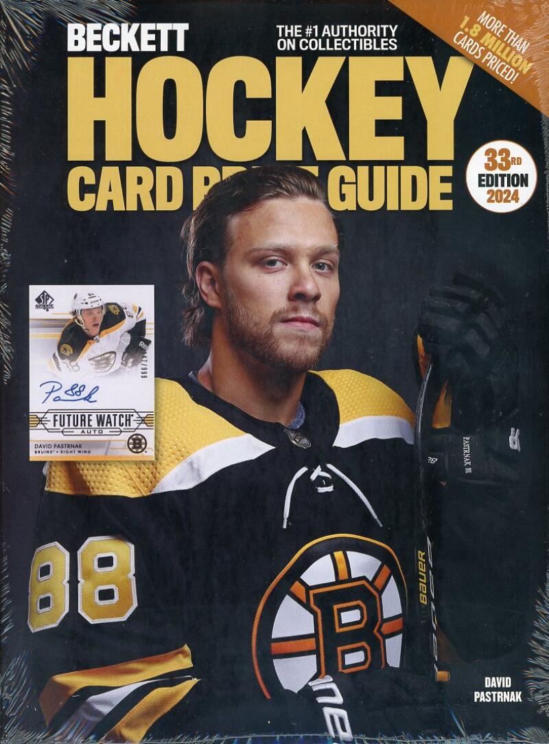 2024 Beckett Hockey Annual Card Price Guide Magazine 33rd Edition Bruins David Pastrnak Image 1