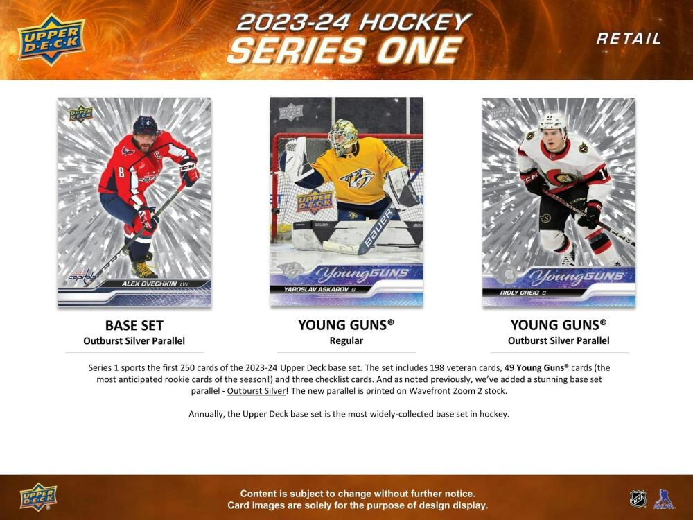 2023-24 Upper Deck Series 1 Hockey 4-Pack Blaster Box Image 4