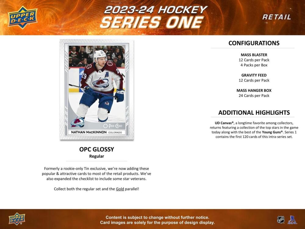 2023-24 Upper Deck Series 1 Hockey 4-Pack Blaster Box Image 7