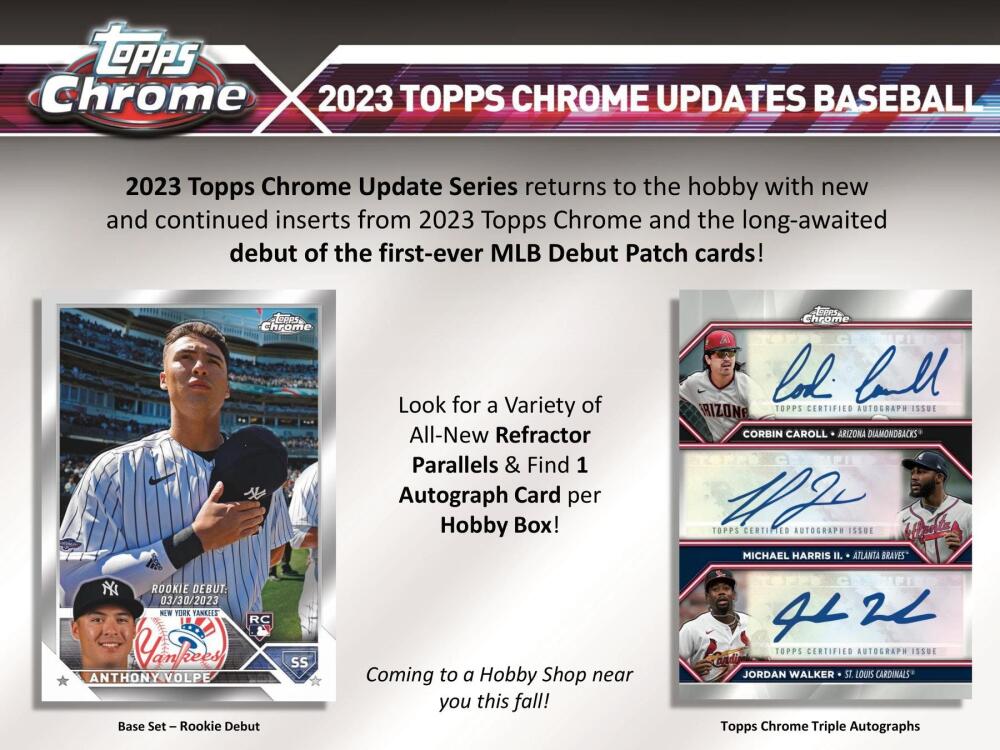 2023 Topps Chrome Update Series Baseball Hobby Box Image 3