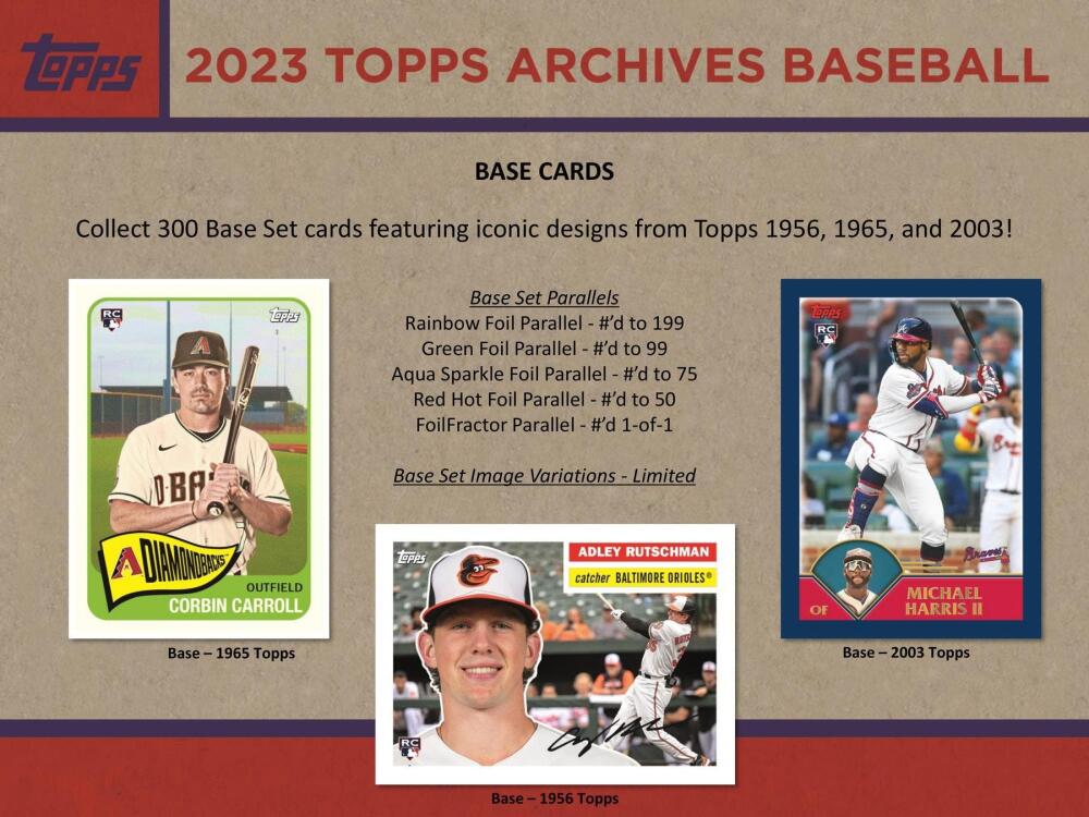 2023 Topps Archives Baseball 7-Pack Blaster Box Image 4