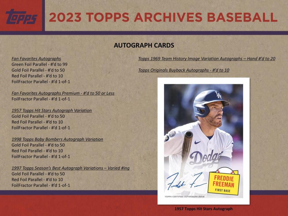 2023 Topps Archives Baseball 7-Pack Blaster Box Image 6