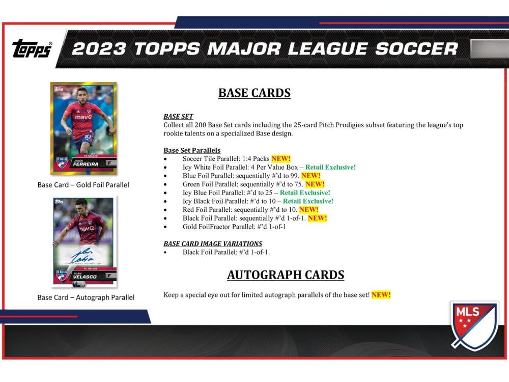 2023 Topps MLS Major League Soccer 11-Pack Blaster Box Image 3