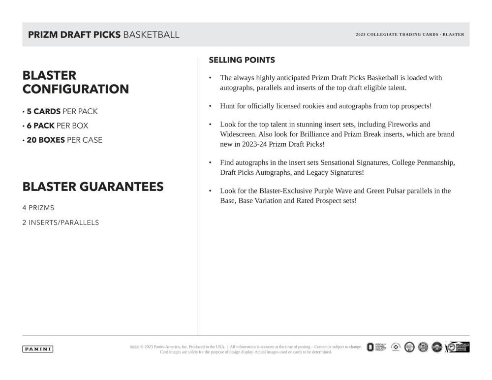 2023-24 Panini Prizm Draft Picks Basketball Blaster Box Image 6