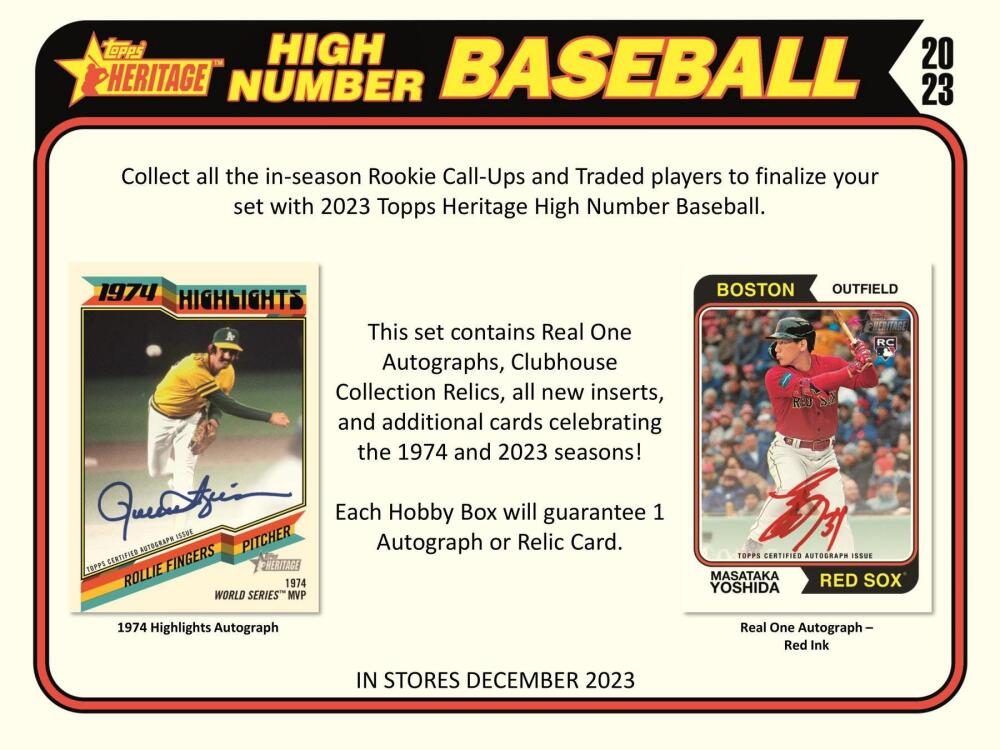 2023 Topps Heritage High Number Baseball Hobby Box Image 4