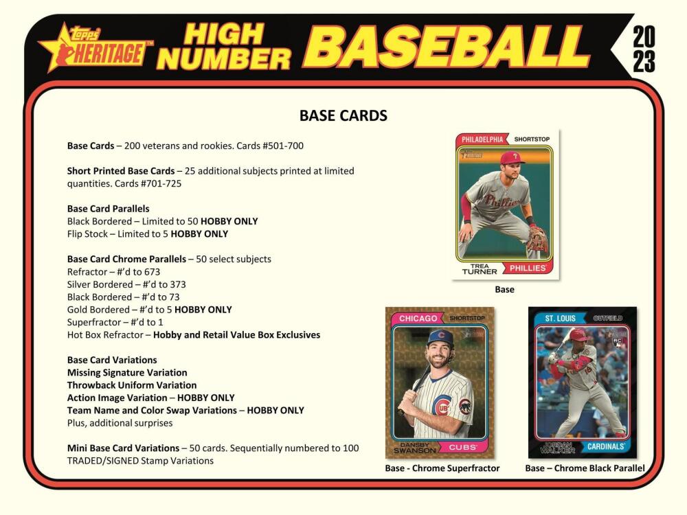 2023 Topps Heritage High Number Baseball Hobby Box Image 5