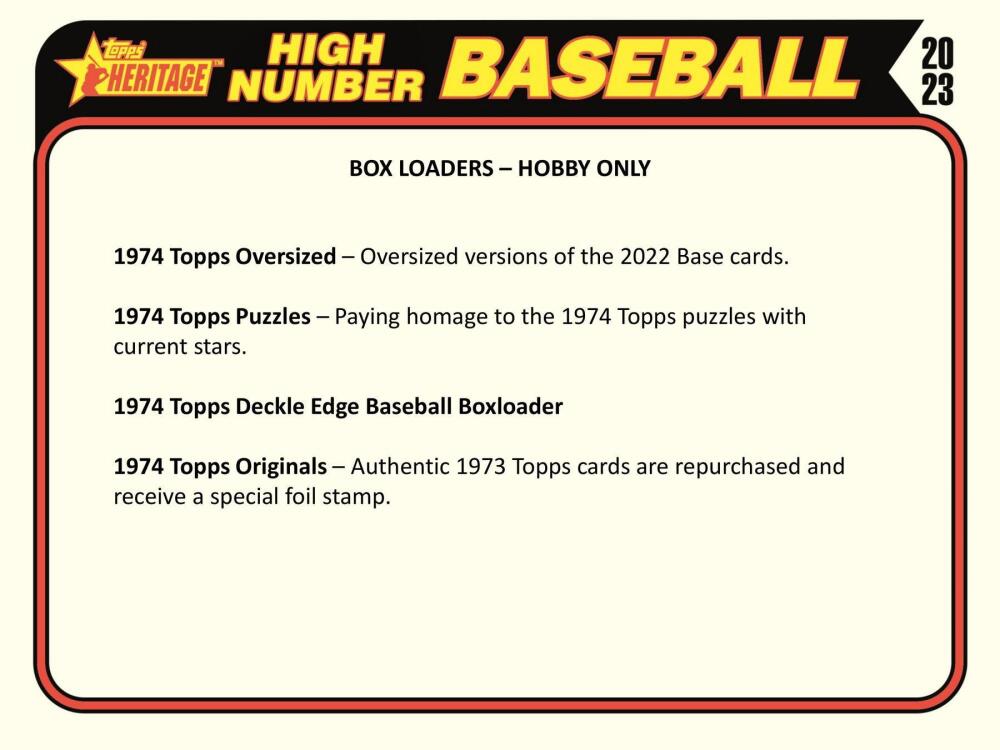 2023 Topps Heritage High Number Baseball Hobby Box Image 9