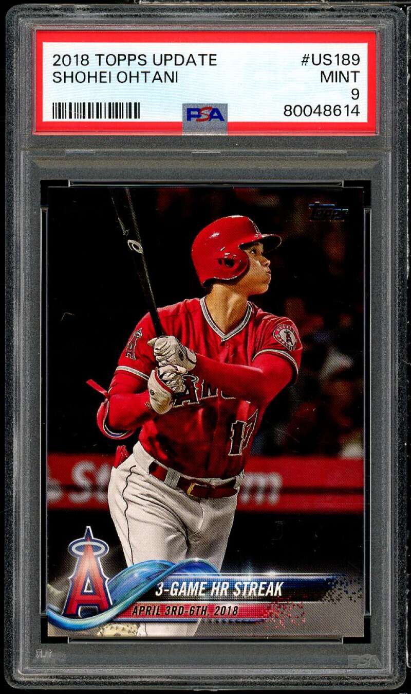 Shohei Ohtani Rookie Card 2018 Topps Update #US189 PSA 9 Image 1