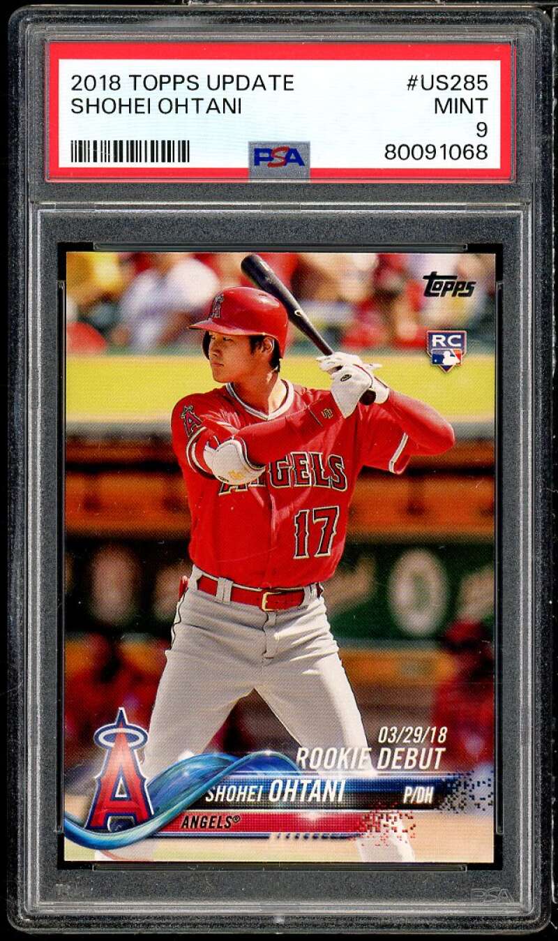 Shohei Ohtani Rookie Card 2018 Topps Update #US285 PSA 9 Image 1