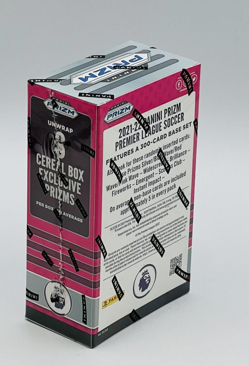 2021-22 Panini Prizm Premier League Soccer Cereal Box Image 2