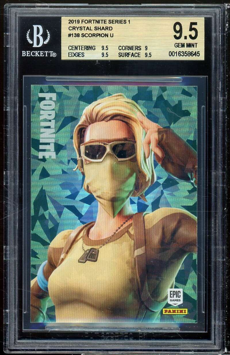 Scorpion U 2019 Fortnite Series 1 USA Crystal Shard #139 (pop 1) BGS 9.5 Image 1