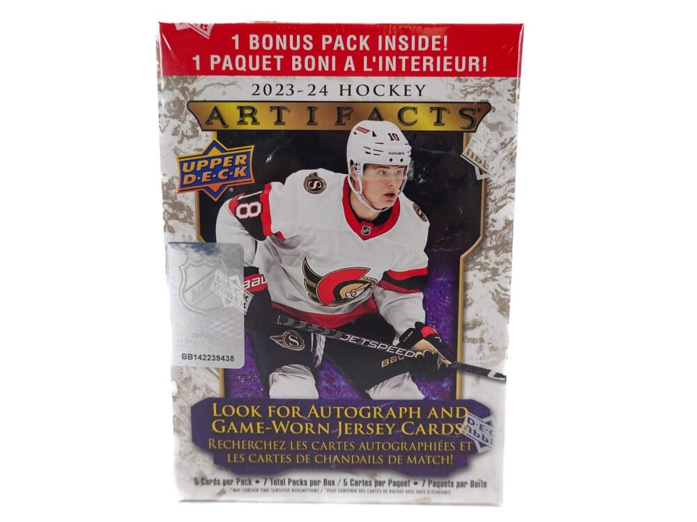 2023-24 Upper Deck Artifacts Hockey 7-Pack Blaster Box Image 2