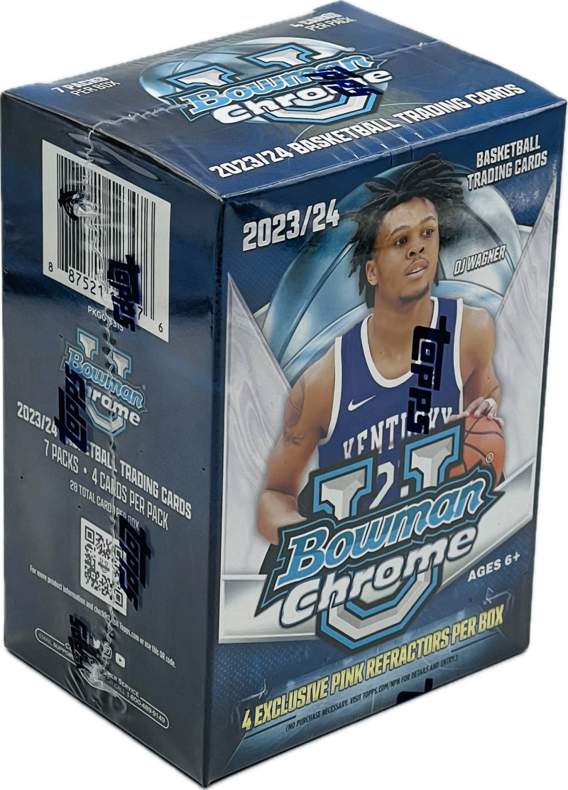 2023-24 Bowman University Chrome Basketball 7-Pack Blaster Box Image 1