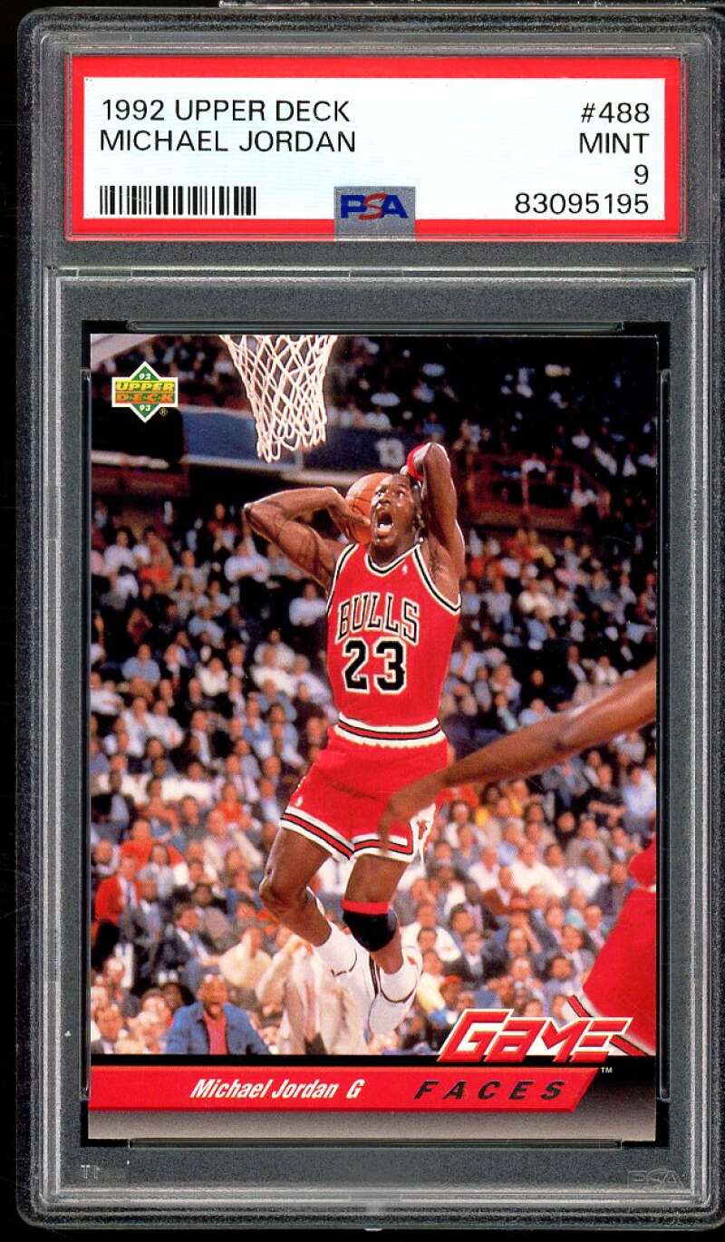 Michael Jordan Card 1992-93 Upper Deck #488 PSA 9 Image 1