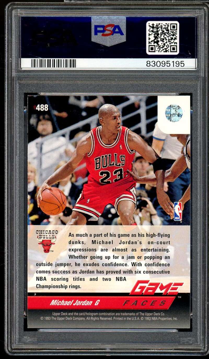 Michael Jordan Card 1992-93 Upper Deck #488 PSA 9 Image 2