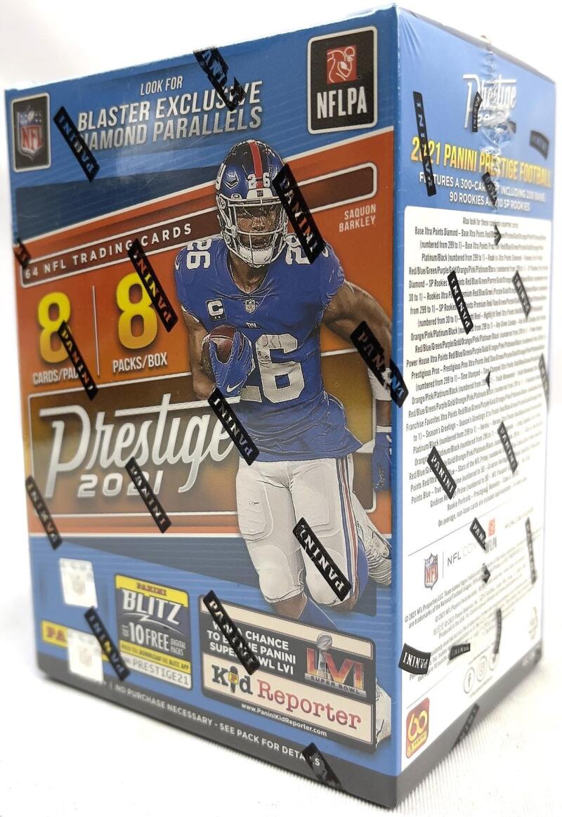 2021 Panini Prestige Football 8-Pack Blaster Box (Diamond Parallels) Image 2