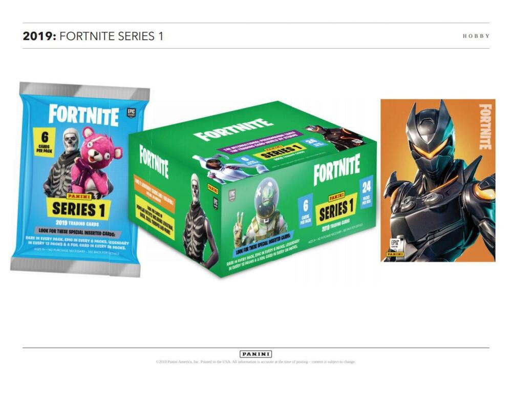 fortnite series 1 booster box Gravity Feed 3-Box Half Case Serial # Break (Fortnite Trading Cards) Cards feature character outfits Games Fortnite Fortnite Series 1