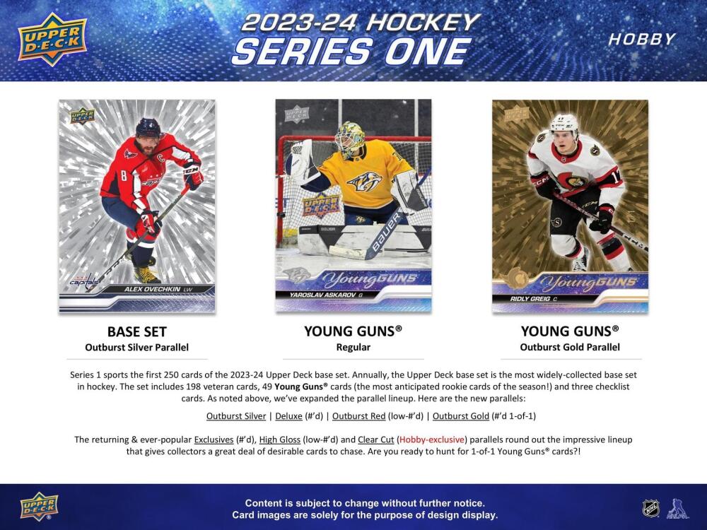 2023-24 Upper Deck Series 1 Hockey Hobby Box Image 5