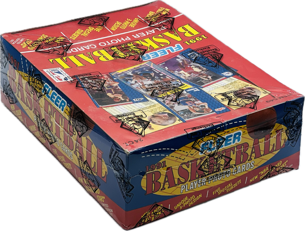 1991-92 Fleer Sealed Basketball Rack Box BBCE FASC Image 2