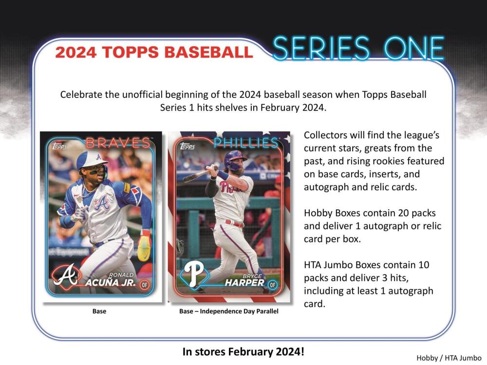 2024 Topps Series 1 Baseball Hobby Box Image 3