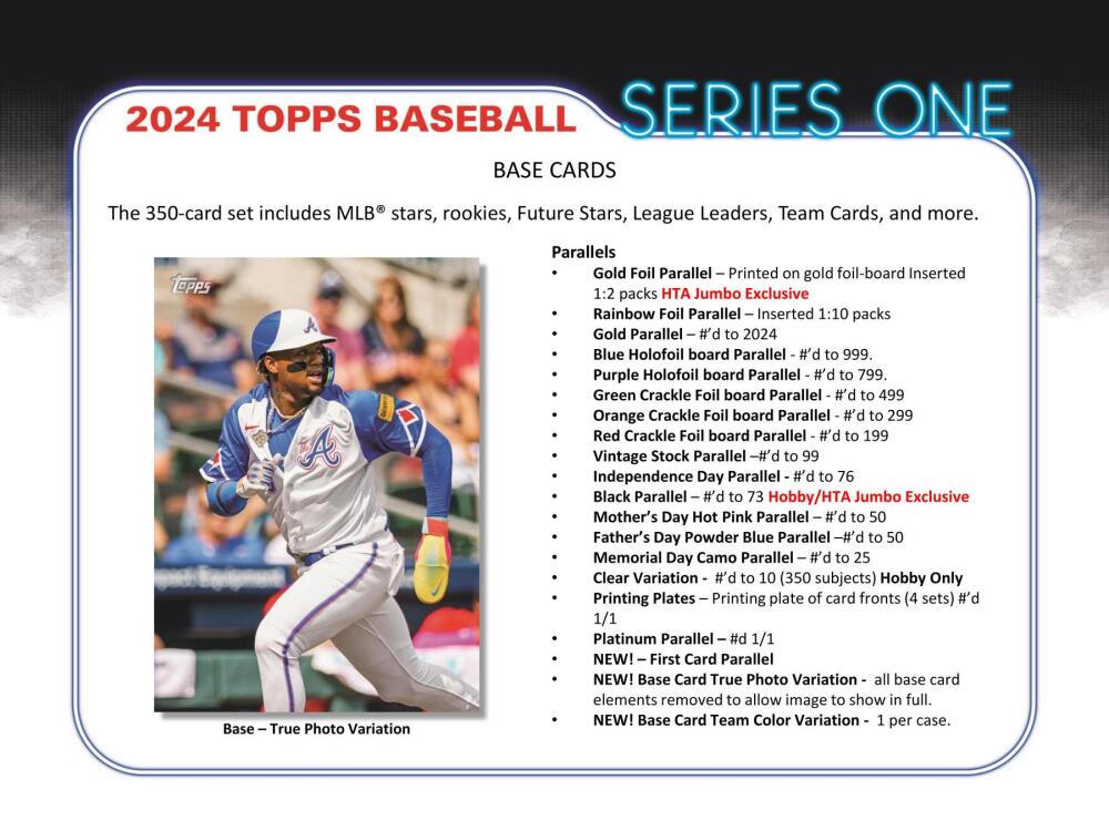 2024 Topps Series 1 Baseball Hobby Box Image 4