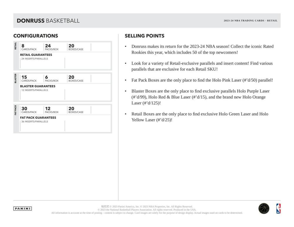 2023-24 Panini Donruss Basketball 6-Pack Blaster Box Image 6