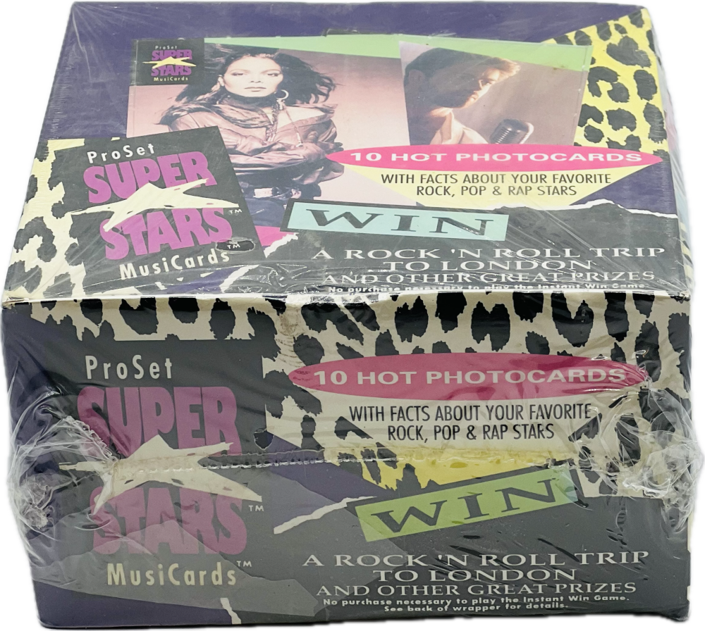1991 Pro Set Super Stars Music Cards Box Image 4