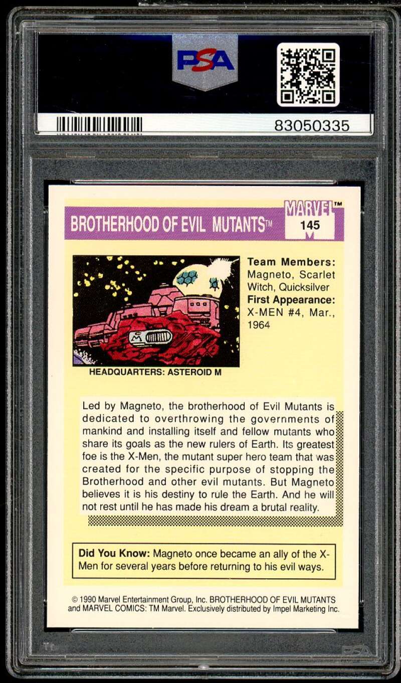 Brotherhood Of Evil Mutants Card 1990 Marvel Universe #145 Image 2