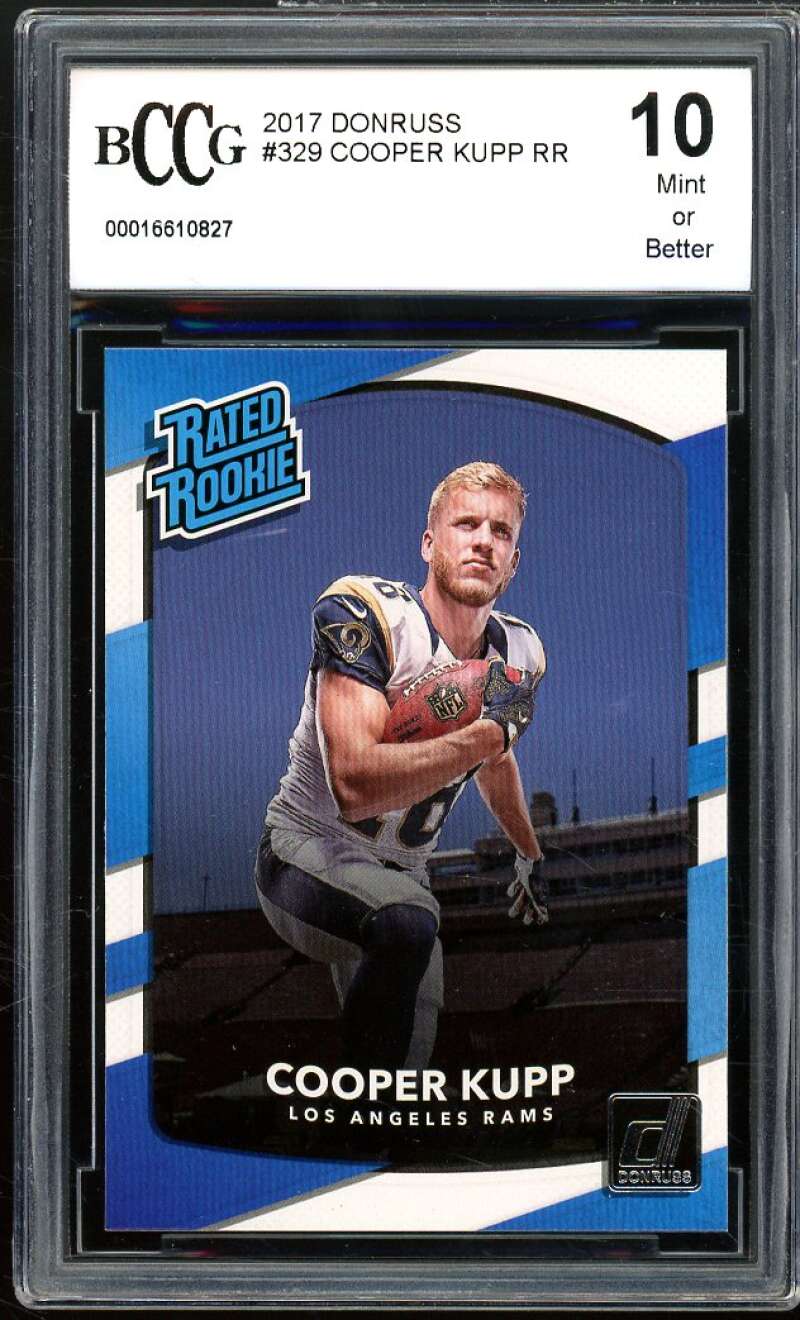 2017 Donruss #329 Cooper Kupp Rookie Card BGS BCCG 10 Mint+ Image 1