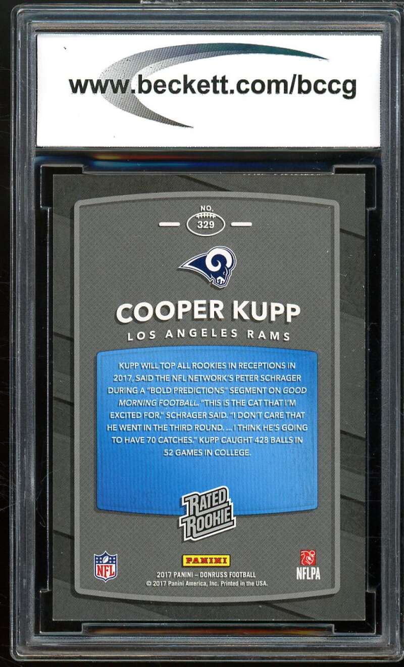 2017 Donruss #329 Cooper Kupp Rookie Card BGS BCCG 10 Mint+ Image 2