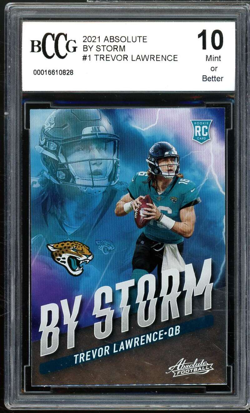 2021 Absolute By Storm #1 Trevor Lawrence Rookie Card BGS BCCG 10 Mint+ Image 1