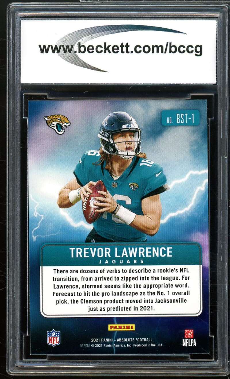 2021 Absolute By Storm #1 Trevor Lawrence Rookie Card BGS BCCG 10 Mint+ Image 2