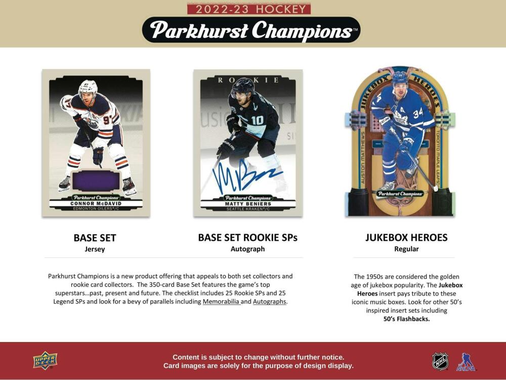 2022-23 Upper Deck Parkhurst Champions Hockey 5-Pack Blaster Box Image 3