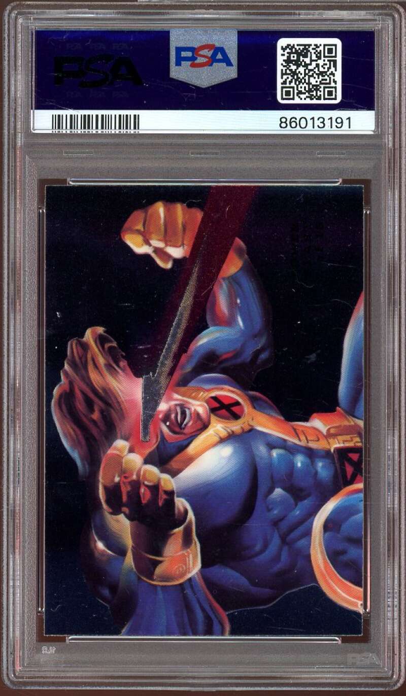 Cyclops Card 1994 Marvel Universe Flair Power Blast #2 PSA 8 Image 2