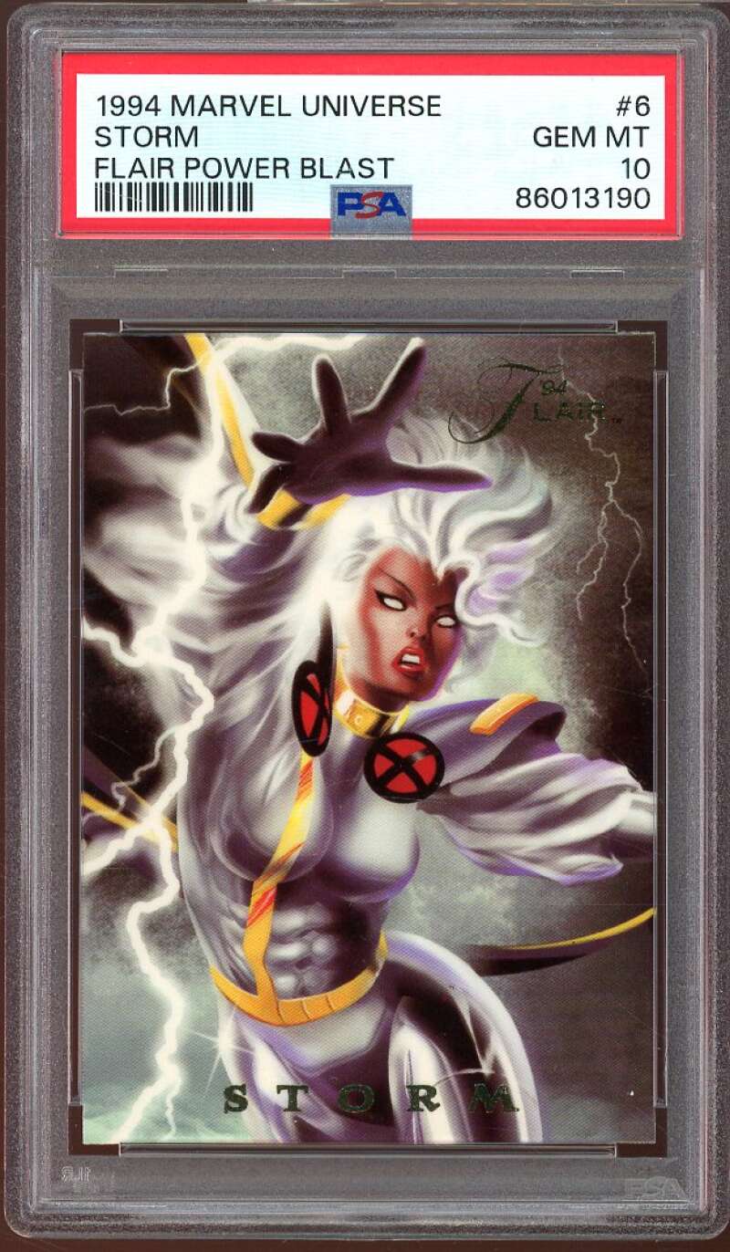 Storm Card 1994 Marvel Universe Flair Power Blast #6 PSA 10 Image 1