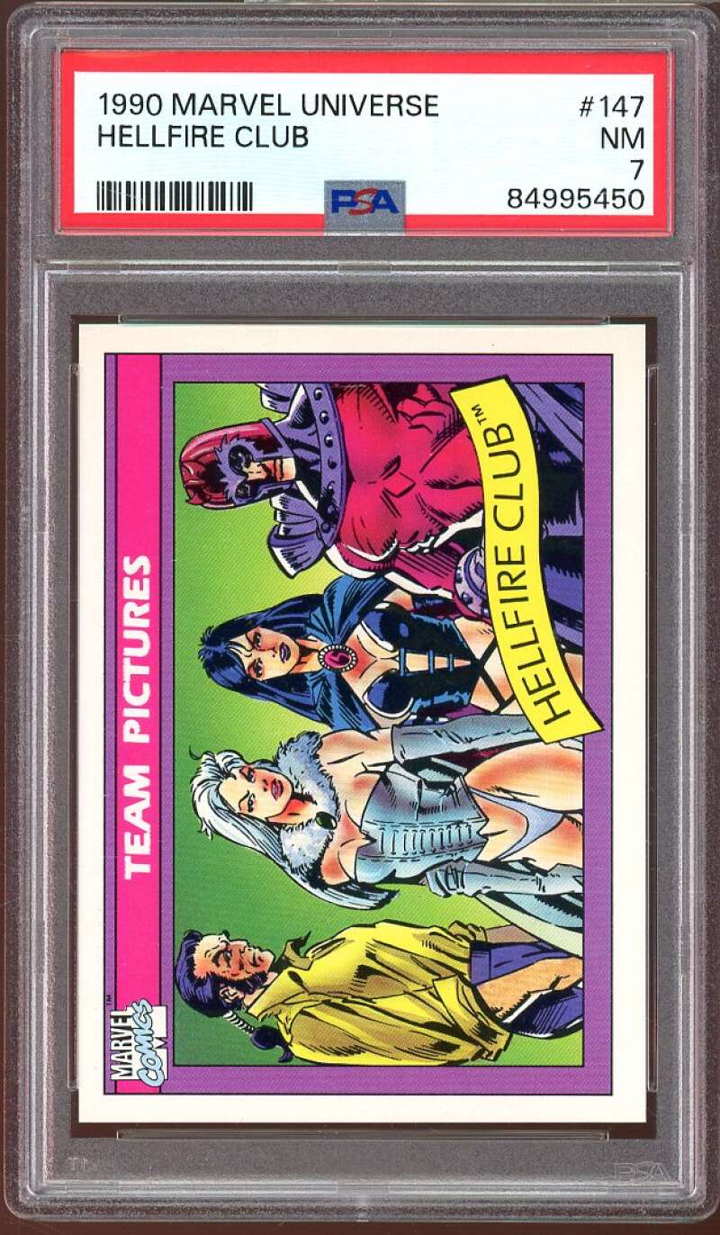 Hellfire Club Card 1990 Marvel Universe #147 PSA 7 Image 1