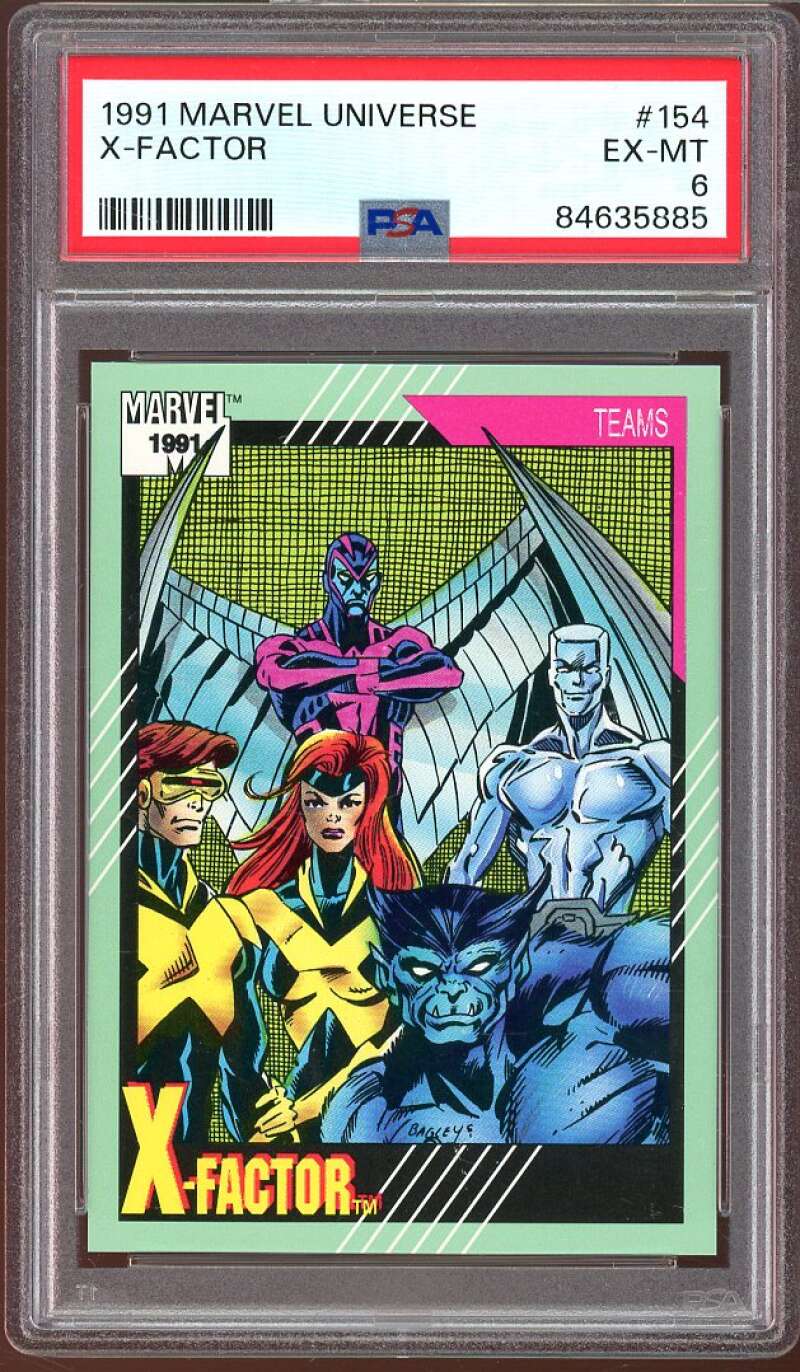 X-factor Card 1991 Marvel Universe #154 PSA 6 Image 1