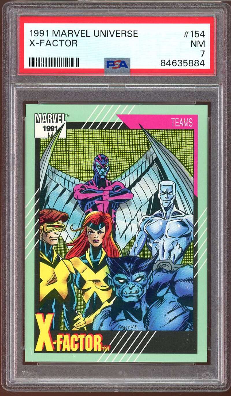 X-factor Card 1991 Marvel Universe #154 PSA 7 Image 1